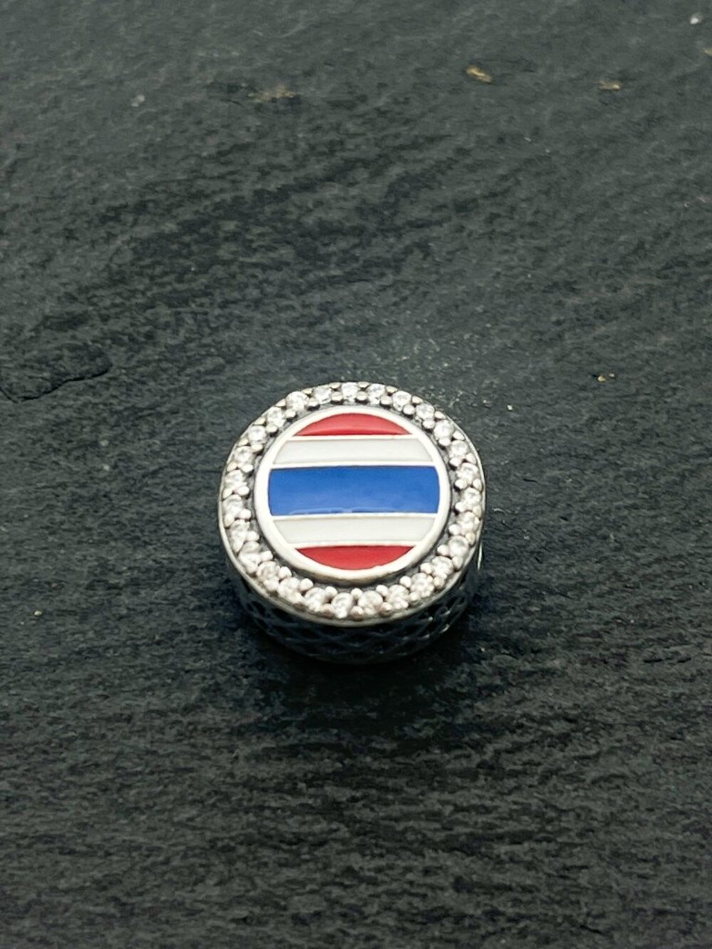Pandora Thailand Flag Exclusive Charm Sterling Silver Bead Charm Jewelry
